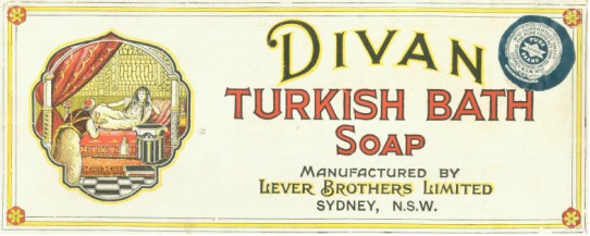 Divan Turkish bath soap box label