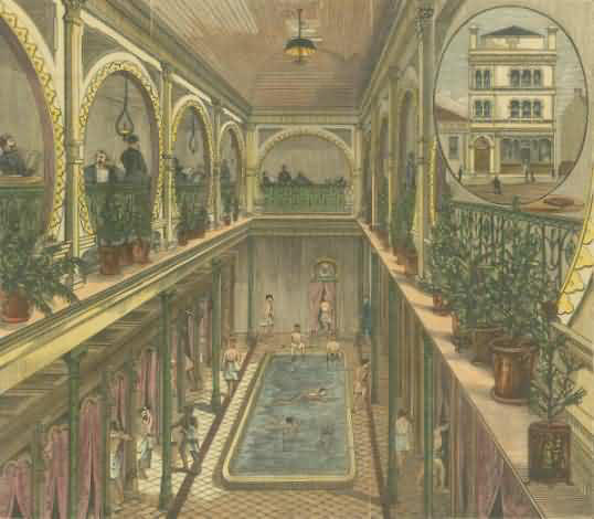 Bligh Street Turkish baths cooling-room, 1884