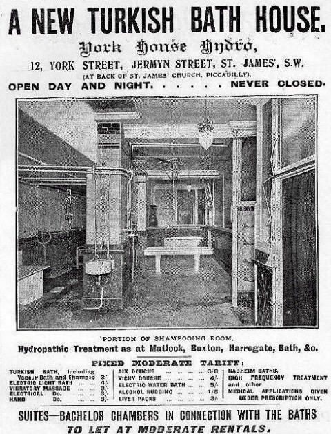 Advertisement for the Savoy Baths