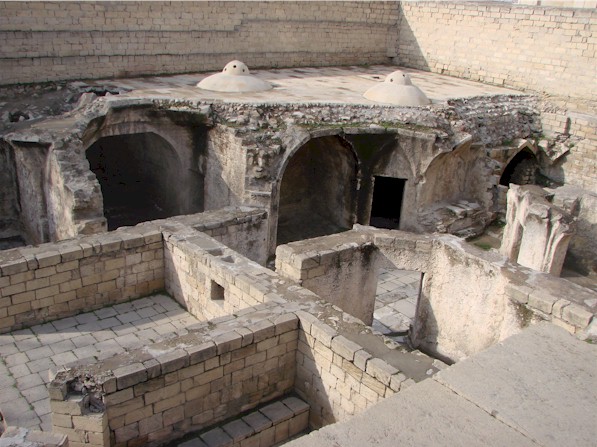 Ruins of the hammam in Shirvanshah Palace, Baku, Azerbaijan