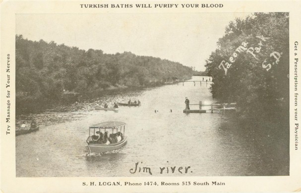 Postcard showing Jim River