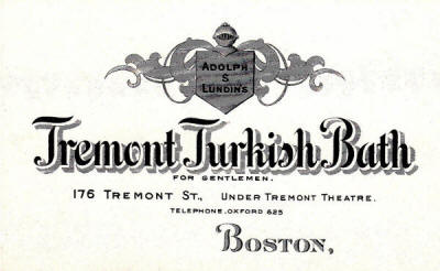 Tremont Turkish Baths card