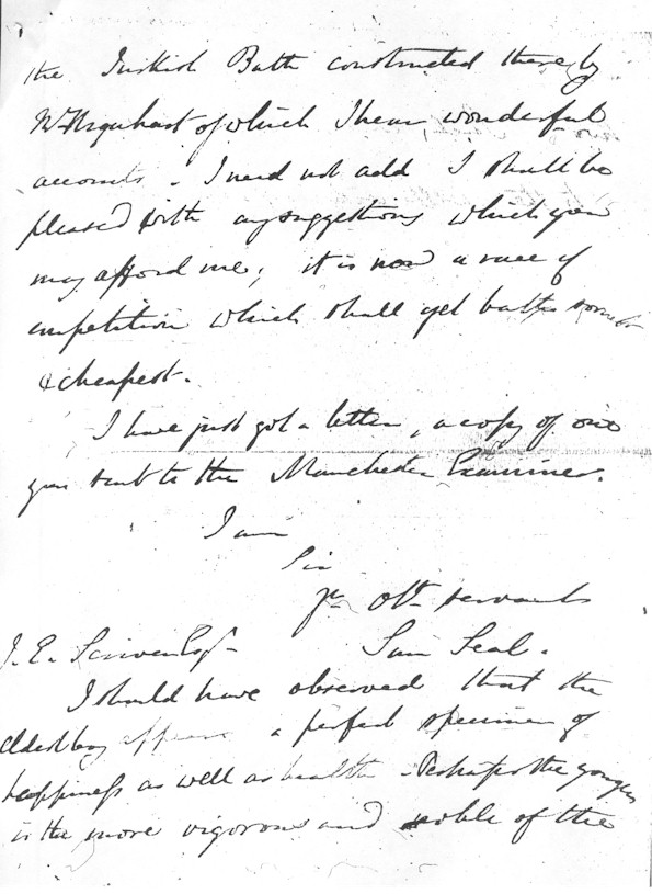 Samuel Seal's letter, page 3/4