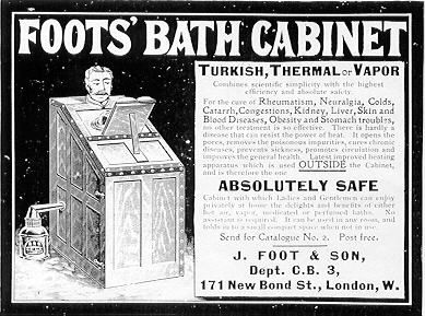 Advertisement for J Foot & Son's bath cabinet