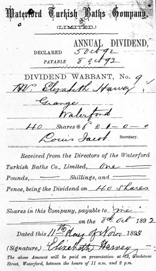 Dividend warrant