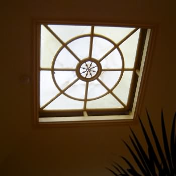 Central roof lantern over plunge pool area