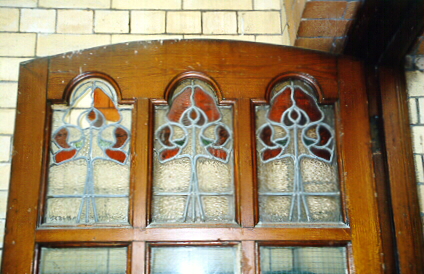 Stained-glass door panel