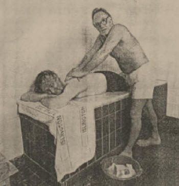 Male shampooer in the 1930s
